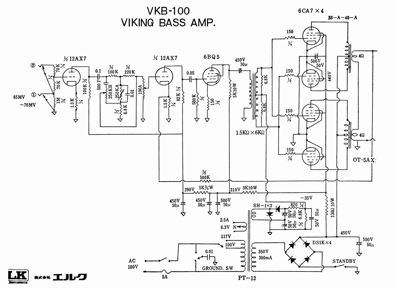 Elk Schema's 2x12 guitar cabinet wiring diagram 