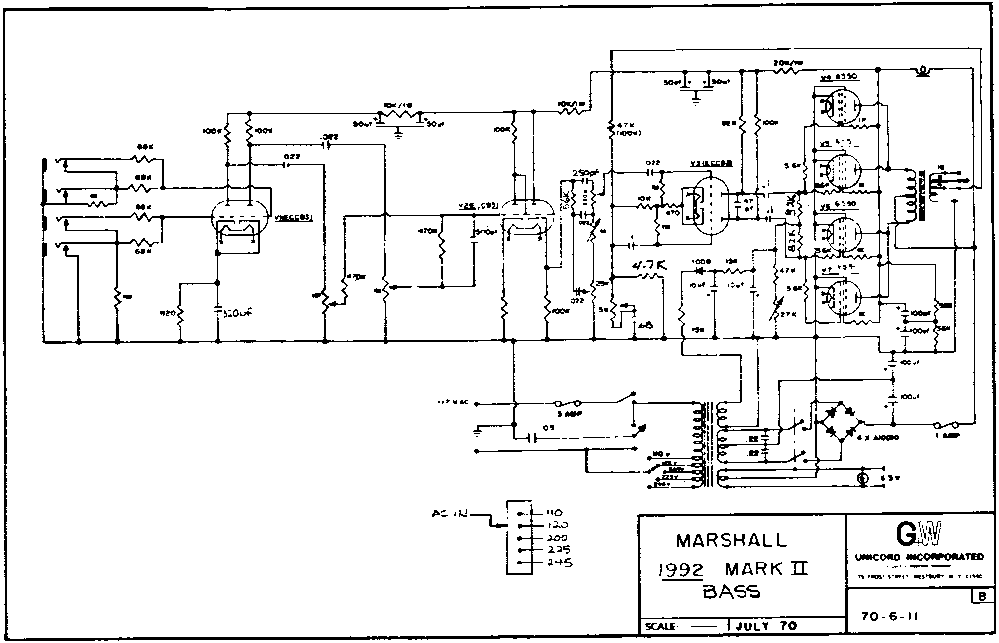 Marshall Schema's marshall input jack wiring 