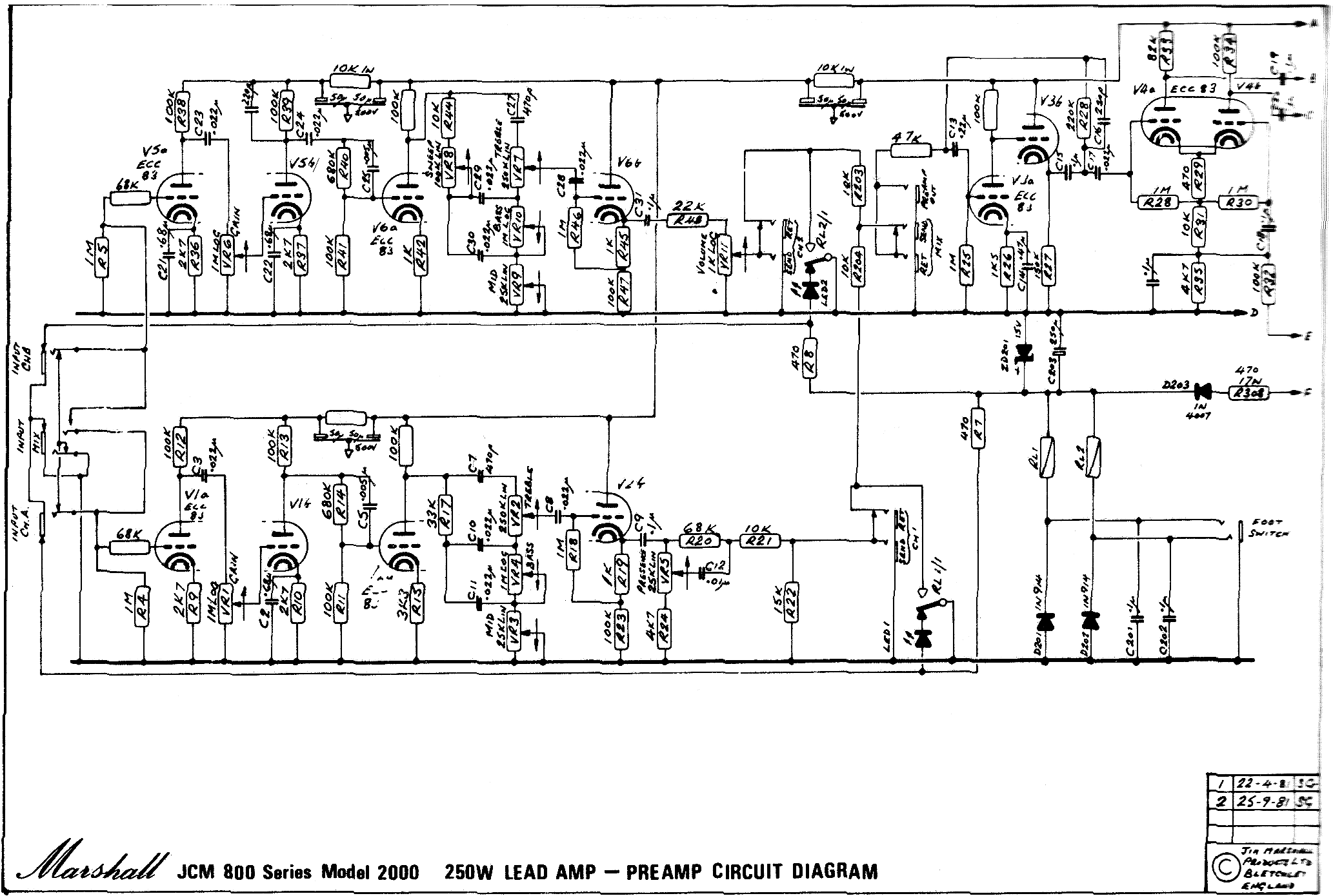 Marshall jcm 2000 dsl 50 schematic drawings Marshall jcm 2000 dsl 50 schematic drawings