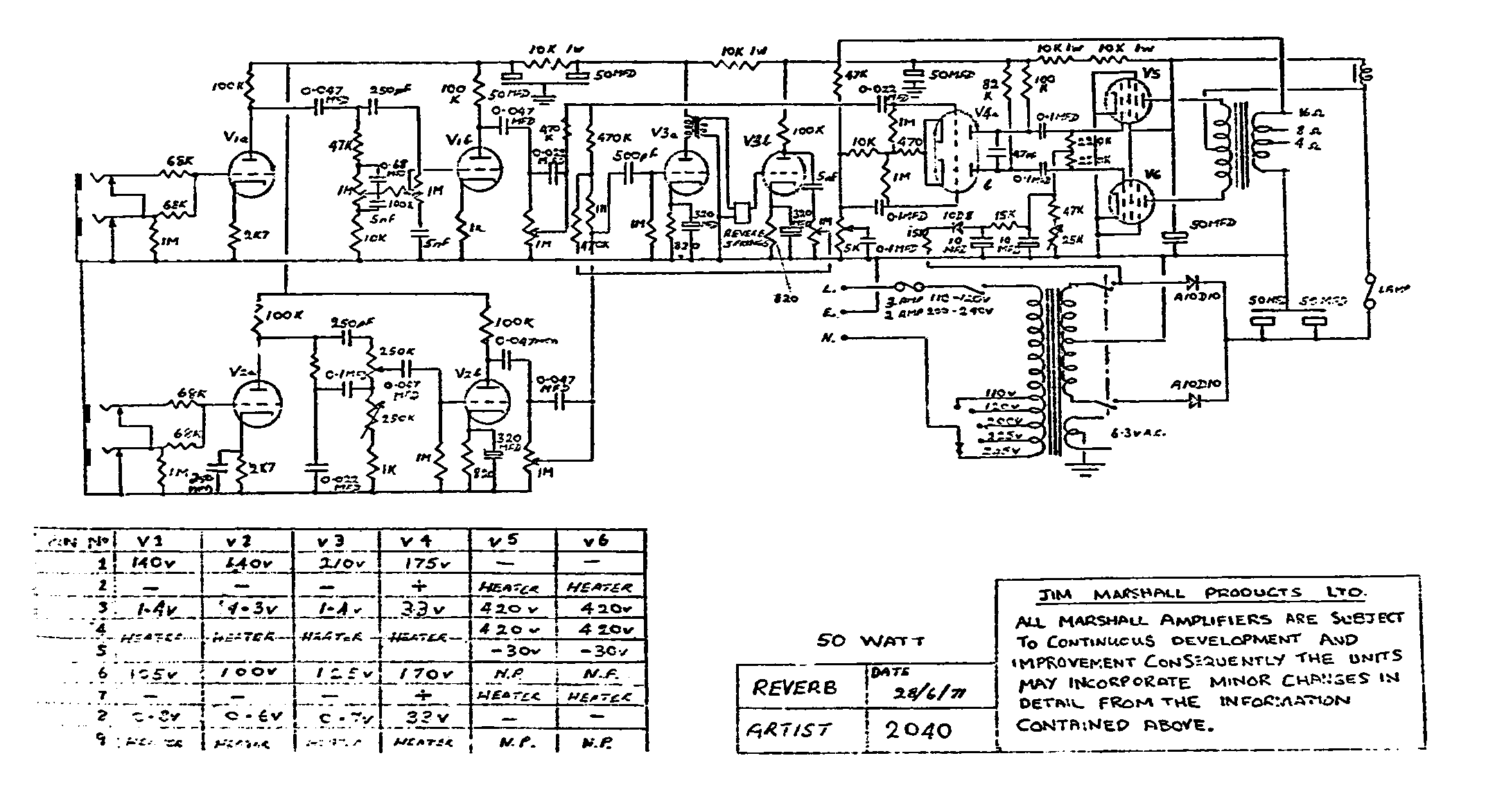 Marshall jtm 60 : trouvez le meilleur prix sur Voir avant ... dsl40c wiring diagram 