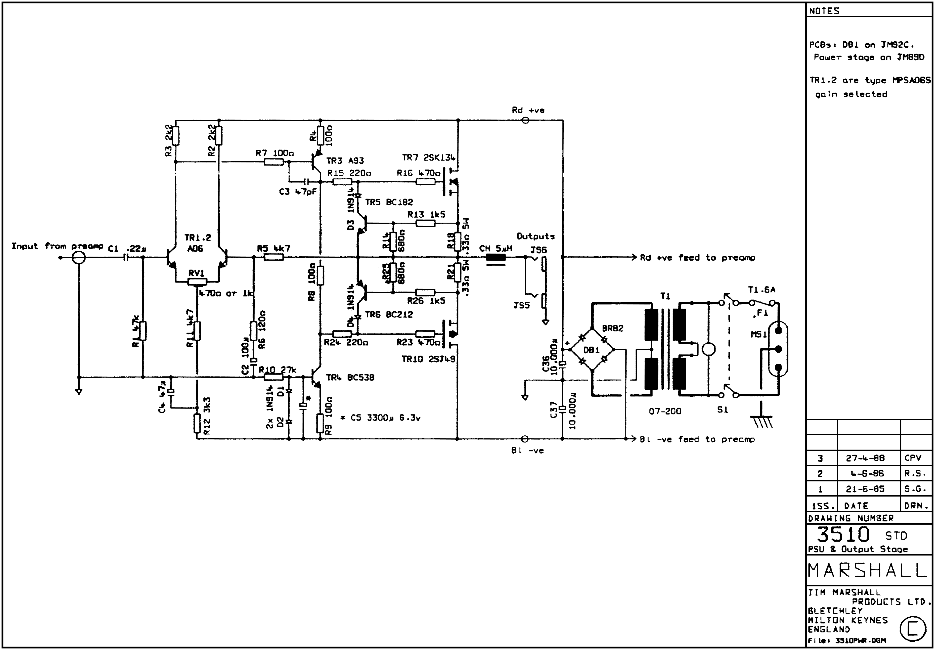 Marshall Schematics